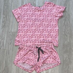 Y2K BEBE Pink Pajama Set Medium
